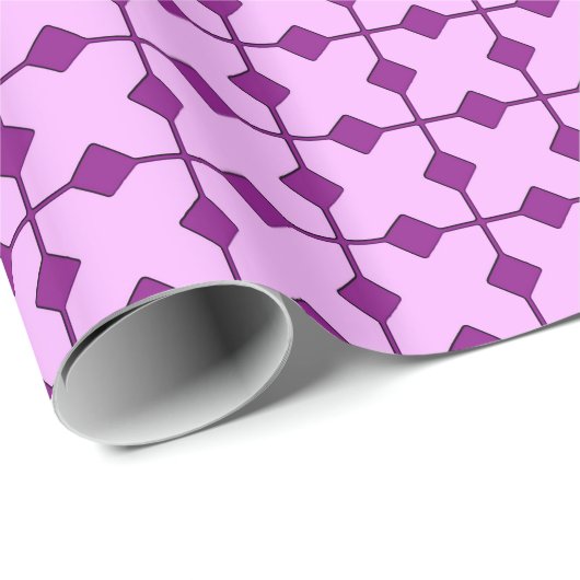Modern Geometric, Diamonds - Amethyst paars Cadeaupapier (Rol Hoek)