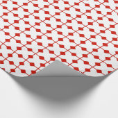 Modern Geometric, Diamonds - Donkerrood en wit Cadeaupapier (Hoek)