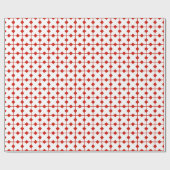 Modern Geometric, Diamonds - Donkerrood en wit Cadeaupapier (Vlak)