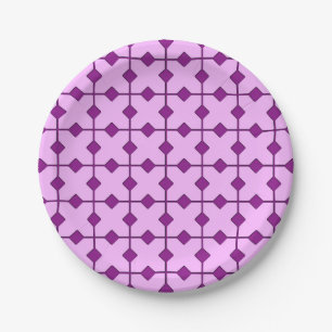 Modern Geometric, Diamonds - Lavender en Paars Papieren Bordje