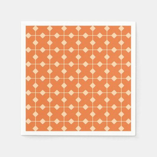 Modern Geometric, Diamonds - Mandarijns oranje Servet (Voorkant)