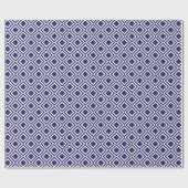 Modern Geometric Diamonds Navy Blue Cadeaupapier (Vlak)