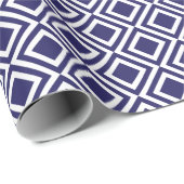 Modern Geometric Diamonds Navy Blue Cadeaupapier (Rol Hoek)
