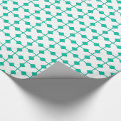 Modern Geometric, Diamonds - Turquoise en white Cadeaupapier (Hoek)