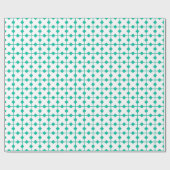 Modern Geometric, Diamonds - Turquoise en white Cadeaupapier (Vlak)