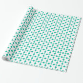 Modern Geometric, Diamonds - Turquoise en white Cadeaupapier (Uitgerold)