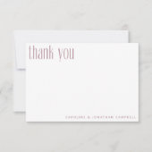 Modern Geometric Dusty Lila Custom Vrijgezellenfee Bedankkaart (Voorkant)