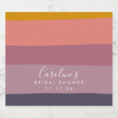 Modern Geometric Dusty Lila Custom Vrijgezellenfee Likeurfles Etiket (Enkel label)