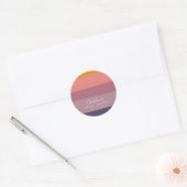 Modern Geometric Dusty Lila Custom Vrijgezellenfee Ronde Sticker (Envelop)