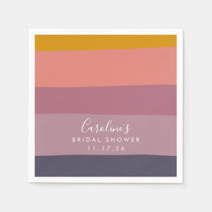 Modern Geometric Dusty Lila Custom Vrijgezellenfee Servet