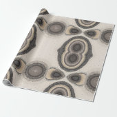 Modern Geometric Earth Tone Wrapping Paper Cadeaupapier (Uitgerold)