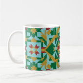 Modern Geometric Earth Tones Pattern Ceramic Coffe Koffiemok (Links)