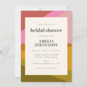 Modern Geometric Earthy Hues Bridal Brunch Shower Kaart (Voorkant)