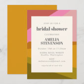 Modern Geometric Earthy Hues Bridal Brunch Shower Kaart (Voorkant / Achterkant)