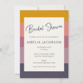 Modern Geometric Earthy Stripes Herfst Vrijgezelle Kaart (Voorkant)