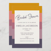 Modern Geometric Earthy Stripes Herfst Vrijgezelle Kaart (Voorkant / Achterkant)