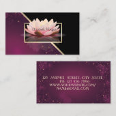 Modern Geometric, Elegant Lotus Visitekaartje (Voorkant / Achterkant)