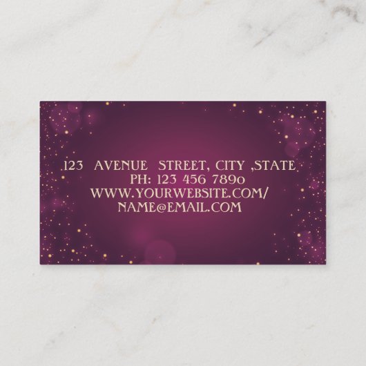 Modern Geometric, Elegant Lotus Visitekaartje (Achterkant)