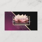 Modern Geometric, Elegant Lotus Visitekaartje (Voorkant)