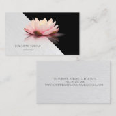 Modern Geometric, Elegant Lotus Visitekaartje (Voorkant / Achterkant)