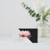 Modern Geometric, Elegant Lotus Visitekaartje (Staand voorkant)