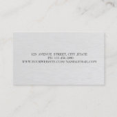 Modern Geometric, Elegant Silver Glitter Lotus Visitekaartje (Achterkant)