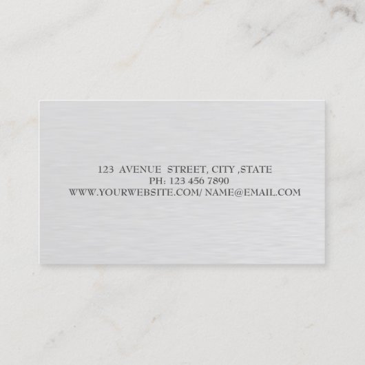 Modern Geometric, Elegant Silver Glitter Lotus Visitekaartje (Achterkant)