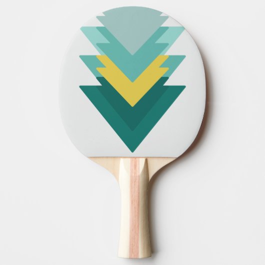 Modern Geometric Emerald Green Arrowiad Pattern Tafeltennisbatje (Voorkant)