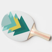 Modern Geometric Emerald Green Arrowiad Pattern Tafeltennisbatje (Zijkant)