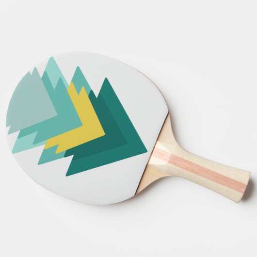 Modern Geometric Emerald Green Arrowiad Pattern Tafeltennisbatje (Zijkant)