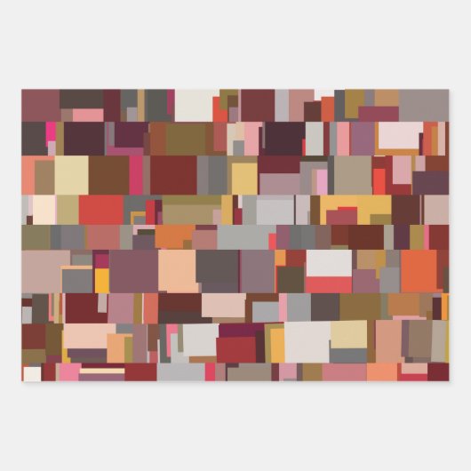 Modern Geometric Fabric Design Inpakpapier Vel (Voorkant 3)