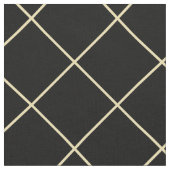 Modern Geometric Faux Gold Squares Black Stof (Close Up)
