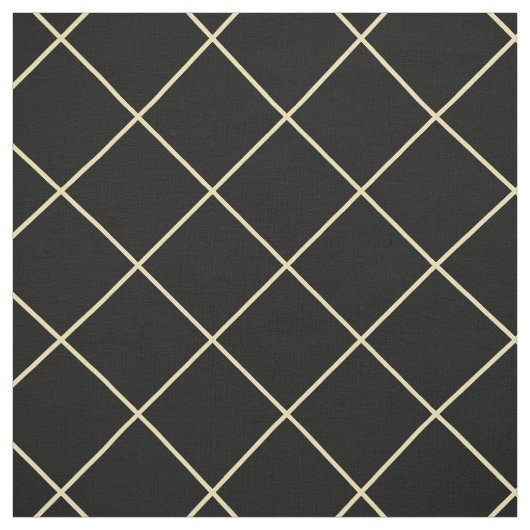 Modern Geometric Faux Gold Squares Black Stof (Swatch)