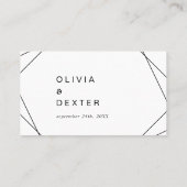 Modern Geometric Flat Wedding Plaatskaartje (Achterkant)