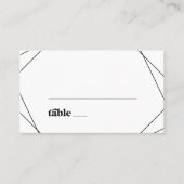 Modern Geometric Flat Wedding Plaatskaartje (Voorkant)