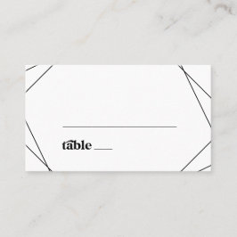 Modern Geometric Flat Wedding Plaatskaartje