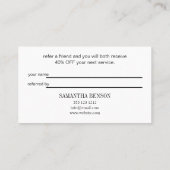 Modern Geometric Floral Aanbevelingskaartje (Achterkant)