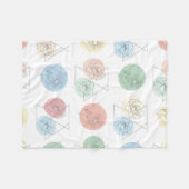 Modern Geometric Floral Pattern Throw Blanket Fleece Deken (Voorkant (Horizontaal))