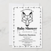 Modern Geometric Fox & Arrow Baby shower Kaart (Voorkant)