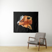 Modern Geometric Fox Face Wandkleed (In Situ (horizontaal))