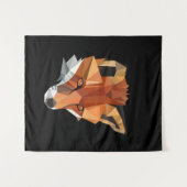 Modern Geometric Fox Face Wandkleed (Voorkant (horizontaal))