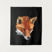 Modern Geometric Fox Face Wandkleed (Voorkant)