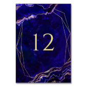 Modern Geometric Geode Blue Paars Roos Gold Agate Kaart (Achterkant)