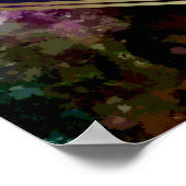 Modern Geometric Gold Border Weduwen Welkom Poster (Hoek)