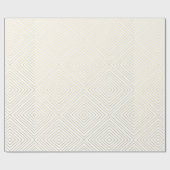 Modern Geometric Gold Squares Patroon op witte kol Cadeaupapier (Vlak)