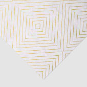Modern Geometric Gold Squares Patroon op witte kol Tissuepapier (Detail)