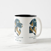 Modern Geometric Golden Retriever Mom Mug Custom Tweekleurige Koffiemok (Voorkant rechts)