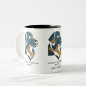 Modern Geometric Golden Retriever Mom Mug Custom Tweekleurige Koffiemok (Voorkant links)