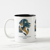 Modern Geometric Golden Retriever Mom Mug Custom Tweekleurige Koffiemok (Links)