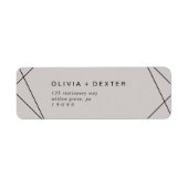 Modern Geometric | Gray Return Address Label (Voorkant)